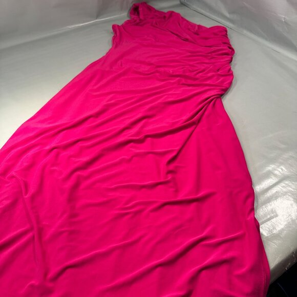Lauren Ralph Lauren Evening One Shoulder Ruched Dress Women Bodycon Slit Party - Picture 9 of 16